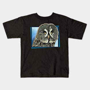 Gray owl Kids T-Shirt